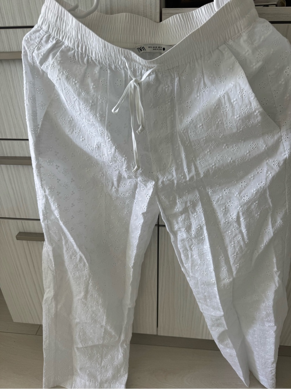 Zara  Eyelet Drawstring pants